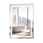 LED vonios veidrodis su antiblokinimo ir atminties funkcijomis (Sidabrinė)