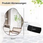 Netaisyklingos formos veidrodis 78 x 56 5 cm (Juoda)