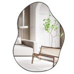 Netaisyklingos formos veidrodis 78 x 56 5 cm (Juoda)