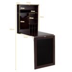 Sulankstomas sieninis stalviršis su didele laikymo erdve (Ruda)