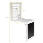 Sulankstomas sieninis stalčius su didelėmis daiktadėžėmis (Balta)