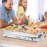 Elektrinis 9 litrų maisto pašildytuvas su temperatūros reguliatoriumi (Sidabrinė)