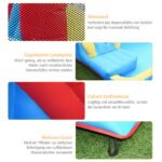 Pripučiamas vandens parkas su čiuožykla ir laipiojimo siena (Daugiaspalvė)