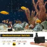 Mini vandens siurblys akvariumams 900 l/val (Juoda)