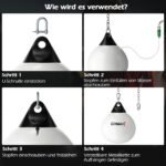 Bokso maišas su vandeniu ir reguliuojama grandine (Balta)