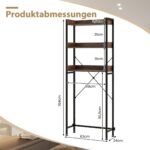 3 pakopų aukštai virš tualeto laikymo stovas su kabliukais (Ruda)