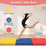 Sulankstomas gimnastikos ir fitneso kilimėlis su rankenomis (Spalvotas)