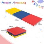 Sulankstomas gimnastikos ir fitneso kilimėlis su rankenomis (Spalvotas)