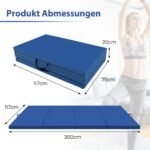 Sulankstomas gimnastikos čiužinys 300 x 117 x 5 cm (Mėlyna)