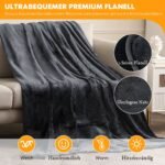 Elektrinė flanelinė šildoma antklodė su 9 šildymo lygiais (Pilka)