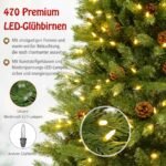 180 cm Kalėdų eglutė su LED apšvietimu ir funkcijomis (Žalia)