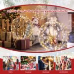 Kalėdinės LED dekoracijos – šviesos rutuliai (3 dydžiai) (Auksinė)