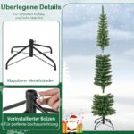 180 cm dirbtinė eglutė su 399 šakų galiukais ir 180 LED lempučių (Žalia)