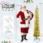 180 cm dirbtinė eglutė su 399 šakų galiukais ir 180 LED lempučių (Žalia)