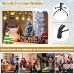 Kalėdinė eglutė su LED apšvietimu ir dekoracijomis 150 cm (Žalia ir balta)
