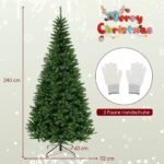 Kalėdinė eglutė su LED apšvietimu 240 cm (Žalia)