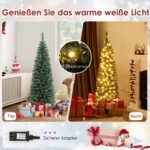 150 cm aukščio dirbtinė Kalėdų eglutė su 150 LED lempučių (Žalia)