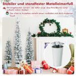 Kalėdinių eglučių rinkinys su trimis skirtingais dydžiais ir dirbtiniu sniegu (Žalia ir balta)