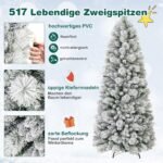 Dirbtinė kalėdinė eglutė su LED apšvietimu 180 cm (Žalia)