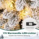 Dirbtinė kalėdinė eglutė su LED apšvietimu 180 cm (Žalia)