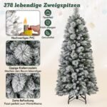Dirbtinė Kalėdų eglutė su LED apšvietimu 150 cm (Žalia)