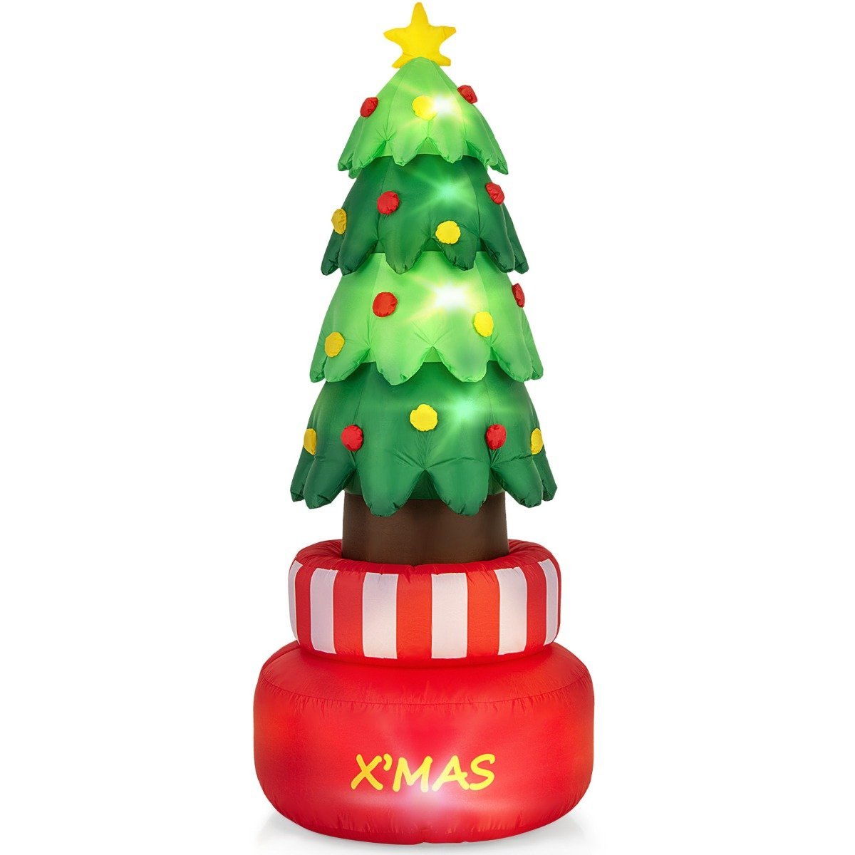 weihnachtsbaum-hofdekoration-11571_1_ Pripučiama kalėdinė eglutė su LED ir besisukančiu dekoru (Įvairiaspalvė)