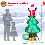 Pripučiama eglutė su Seneliu ir LED apšvietimu (Žalia)