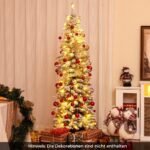 Dirbtinė eglutė su sniego efektu ir LED apšvietimu 180 cm (Žalia)