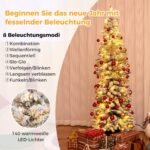 Dirbtinė eglutė su sniego efektu ir LED apšvietimu 180 cm (Žalia)