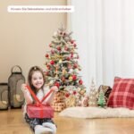 Dirbtinė kalėdinė eglė su LED apšvietimu ir sniego efektu (Spalvota)