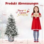 Dirbtinė kalėdinė eglė su LED apšvietimu ir sniego efektu (Spalvota)