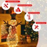 LED Kalėdinė figūra besmegenis su 80 šviesos diodų (Balta)