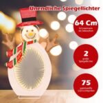 LED šviečiantis sniego žmogus su dviem tunelio šviesom (Balta)