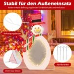 LED šviečiantis sniego žmogus su dviem tunelio šviesom (Balta)