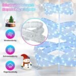 Spiralinė LED kalėdinė eglutė su 341 LED ir 34 apšvietimo režimais (Balta)