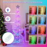Spiralinė LED kalėdinė eglutė su 341 LED ir 34 apšvietimo režimais (Balta)