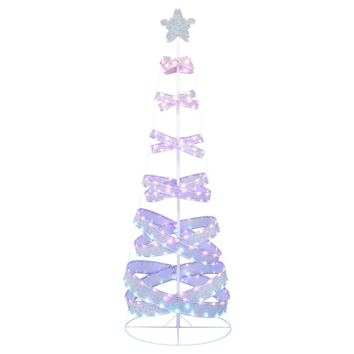 weihnachtsdeko-cm24615de_7_ Spiralinė LED kalėdinė eglutė su 341 LED ir 34 apšvietimo režimais (Balta)