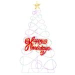 170 cm LED kalėdinė eglutė su spalvų kaita 6 apšvietimo režimai raide ir žvaigžde (Daugiaspalvė)