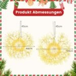 LED dekoratyvinės lauko ir vidaus kabančios lemputės (2 vnt) (Auksinė)