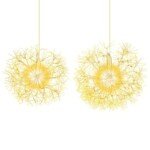 LED dekoratyvinės lauko ir vidaus kabančios lemputės (2 vnt) (Auksinė)
