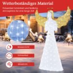 Apšviestas kalėdinis angelas su 150 LED lempučių (Balta)