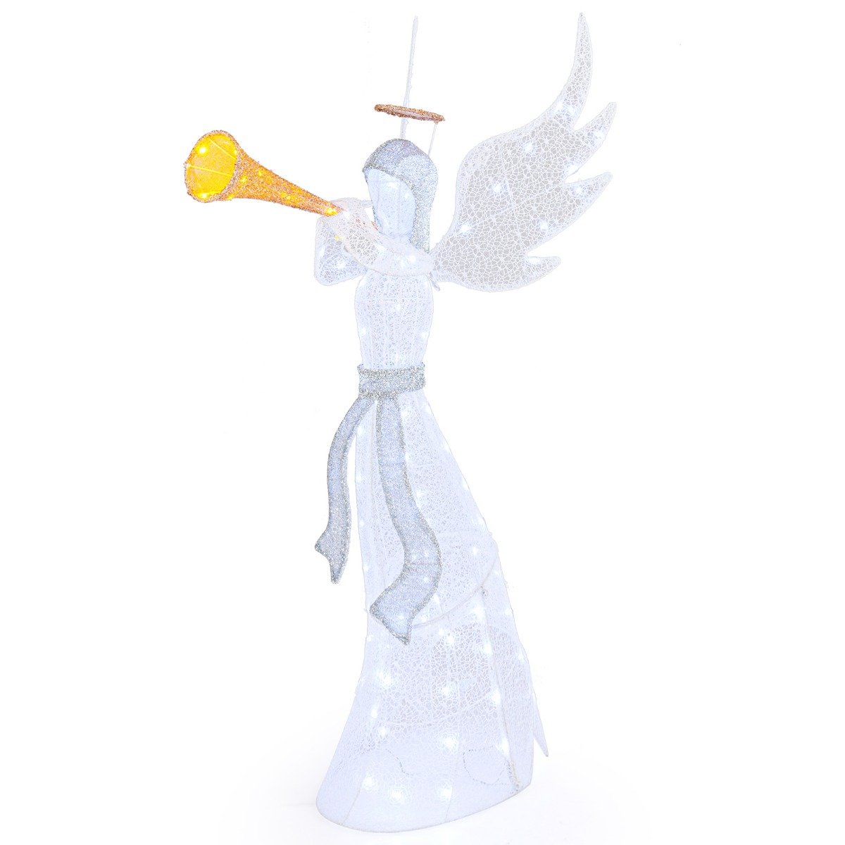 weihnachtsengel-engelsfigur-11690_5_ Šviečiantis Kalėdų angelas 156 cm 100 LED lempučių (Balta)