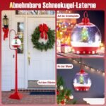 Kalėdinė gatvės švieslentė su muzika 173 cm (Raudona)