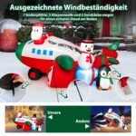 Pripučiama kalėdinė dekoracija su Kalėdų seneliu ir sraigtasparniu (Įvairiaspalvė)