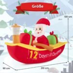 Pripučiamas Kalėdų Senelis valtyje su atgaline atskaita (Daugiaspalvė)