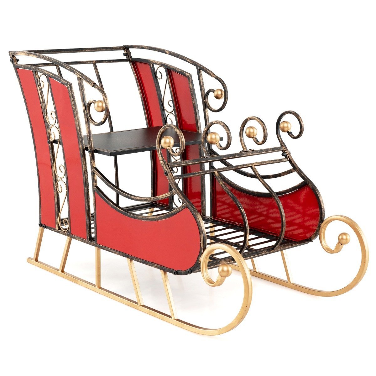 weihnachtsschlitten-metallschlitten-11889_1_ Dekoratyvinis metalinis rogių formos stovas 93x41x59 cm (Raudona)