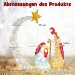 Šviečianti kalėdinė prakartėlė su 140 LED (Daugiaspalvė)