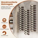 Sieninis metalinis vyno stovas 12 buteliams (Juoda)