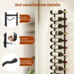 Sieninis metalinis vyno stovas 12 buteliams (Juoda)
