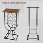 Raudono vyno stovas 14 buteliams su ratukais (Juoda)